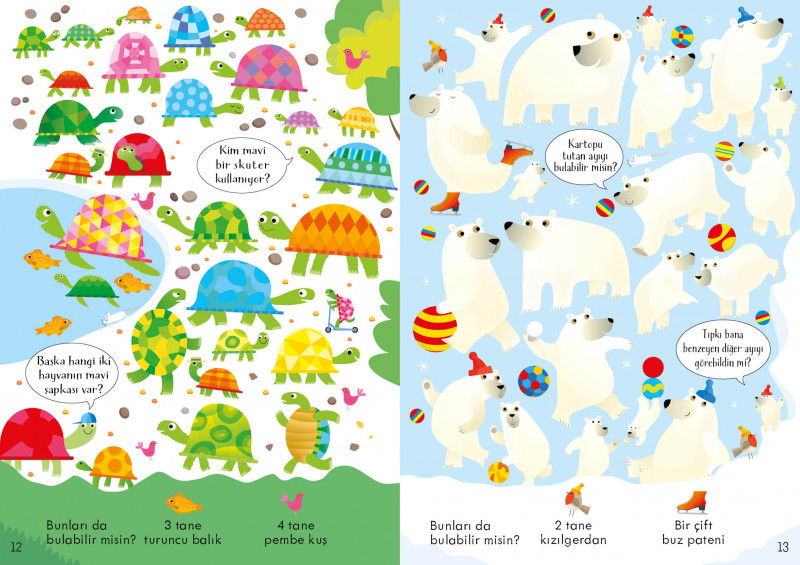 Ara ve Bul Resimli Bulmacalar Hayvanlar